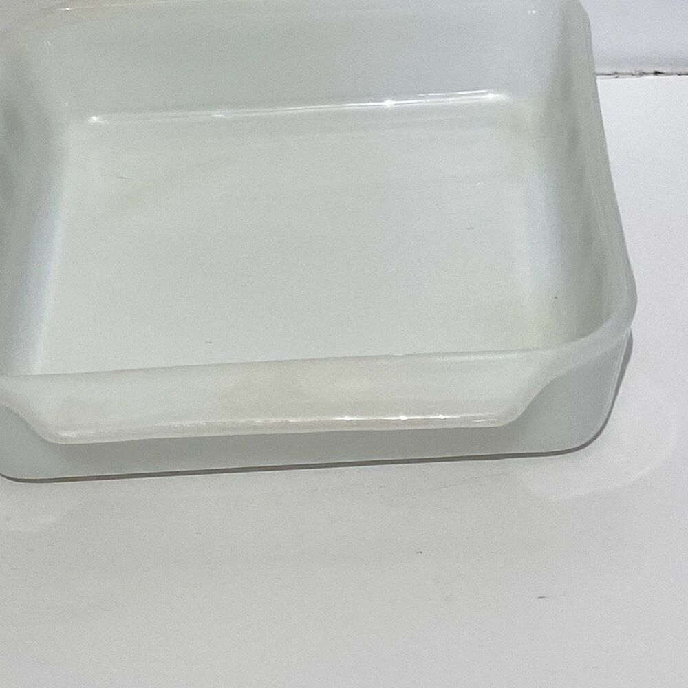 Anchor‎ Hocking White Green Meadows Fire King Rectangular Baking Dish - Picture 2 of 6